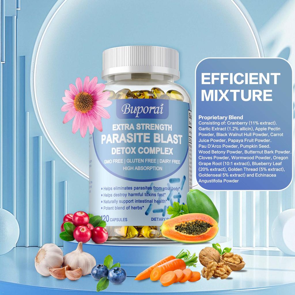 Parasite Blast Detox Complex - Cranberry, Garlic, Black Walnut Hull, Wormwood