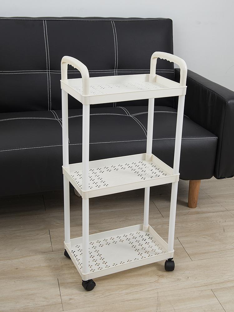Small Cart Storage Rack with Shelf – Multi-Layer Floor Standing Organizer for Bathroom & Shower Products