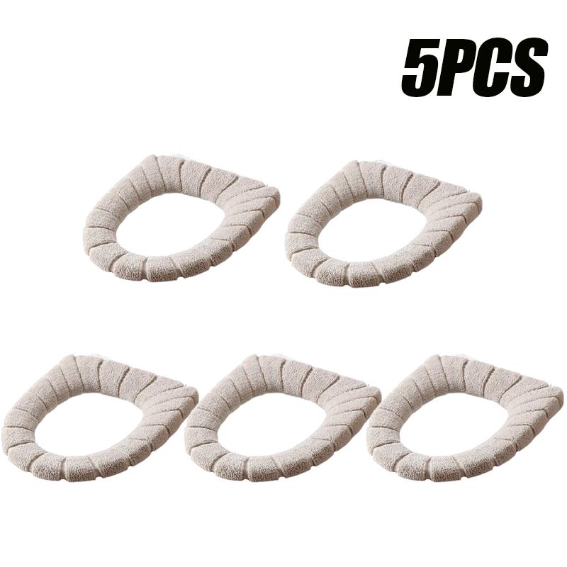20 pezzi Cuscino per sedile WC per uso domestico Inverno Ispessito Peluche Cuscino per sedile WC Scalda sedile WC Coprisedile per WC