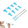 2Pcs Stainless Steel Straw 8Pcs Blow Nozzles Set Multifunctional Acrylic Pouring Paint Supplies