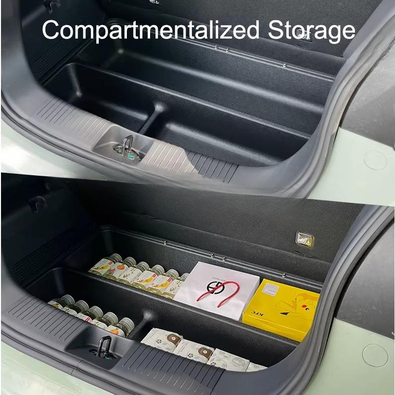 For Leapmotor T03 2024 Trunk Storage Box Trunk Cover Partition Stress-resistant Organizer Tray Car Interior Accessories
