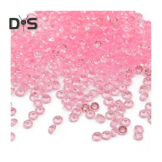 

1000 шт. акриловые стразы цветные смоляные искусственные хрустальные камни DIY поделки наполнители для ваз свадьбы домашний декор стола розовый