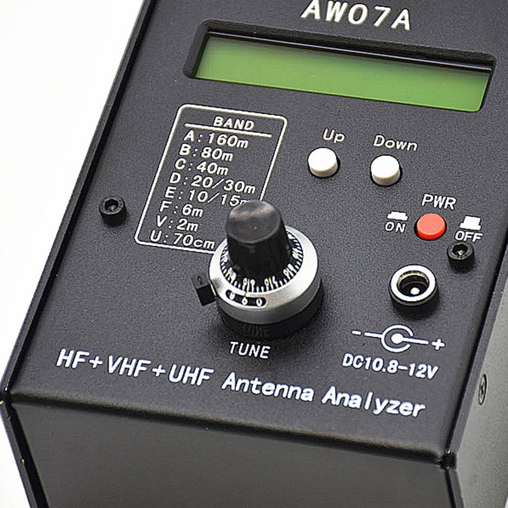 HF/VHF/UHF AW07A 1.5-490MHZ 160M Analizator de antenă multibandă Instrument de măsurare a impedanței SWR Analizator de antenă SWR Tester de antenă