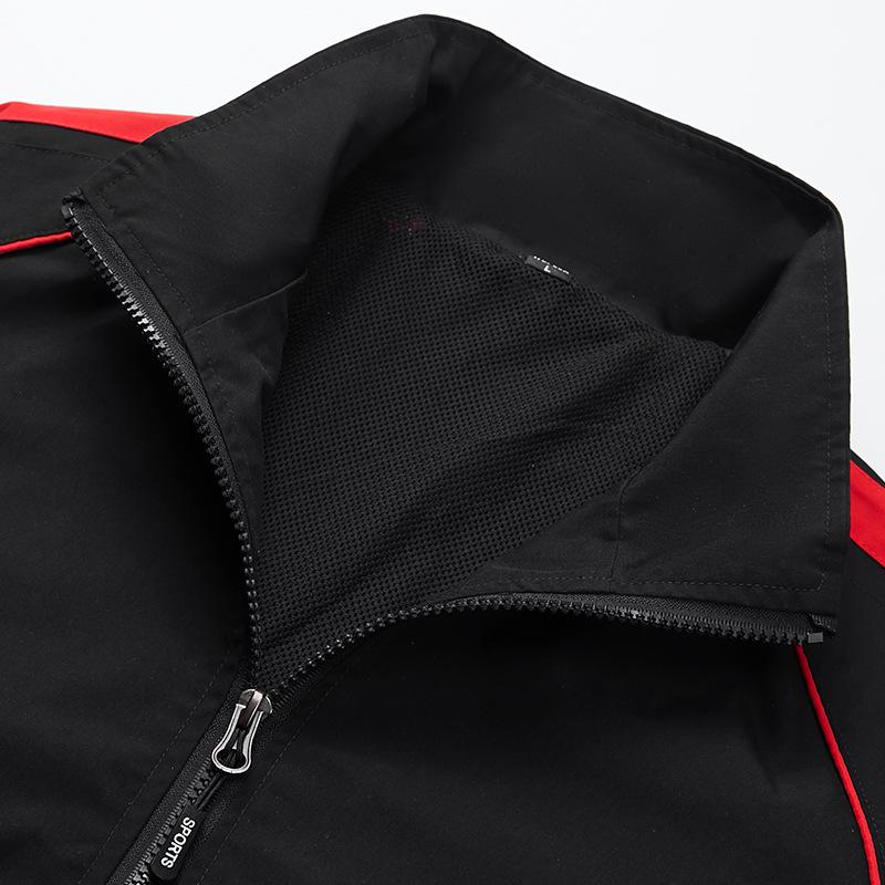 Men's Sports Jacket Spring and Autumn Thin Windbreaker Leisure Collar Coat