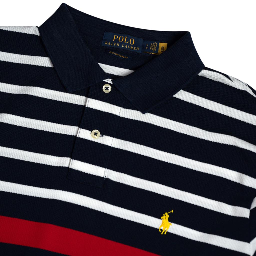 Polo Ralph Lauren SS25 Striped Pony Logo Embroidered Short Sleeve Polo Shirt Men tops MNPOKNI1N821751-600