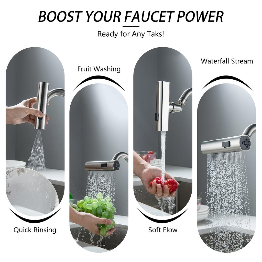 360 Degree Rotating Faucet Extender Splash Proof Tap Nozzle Kitchen Sink Water Saving Adapter