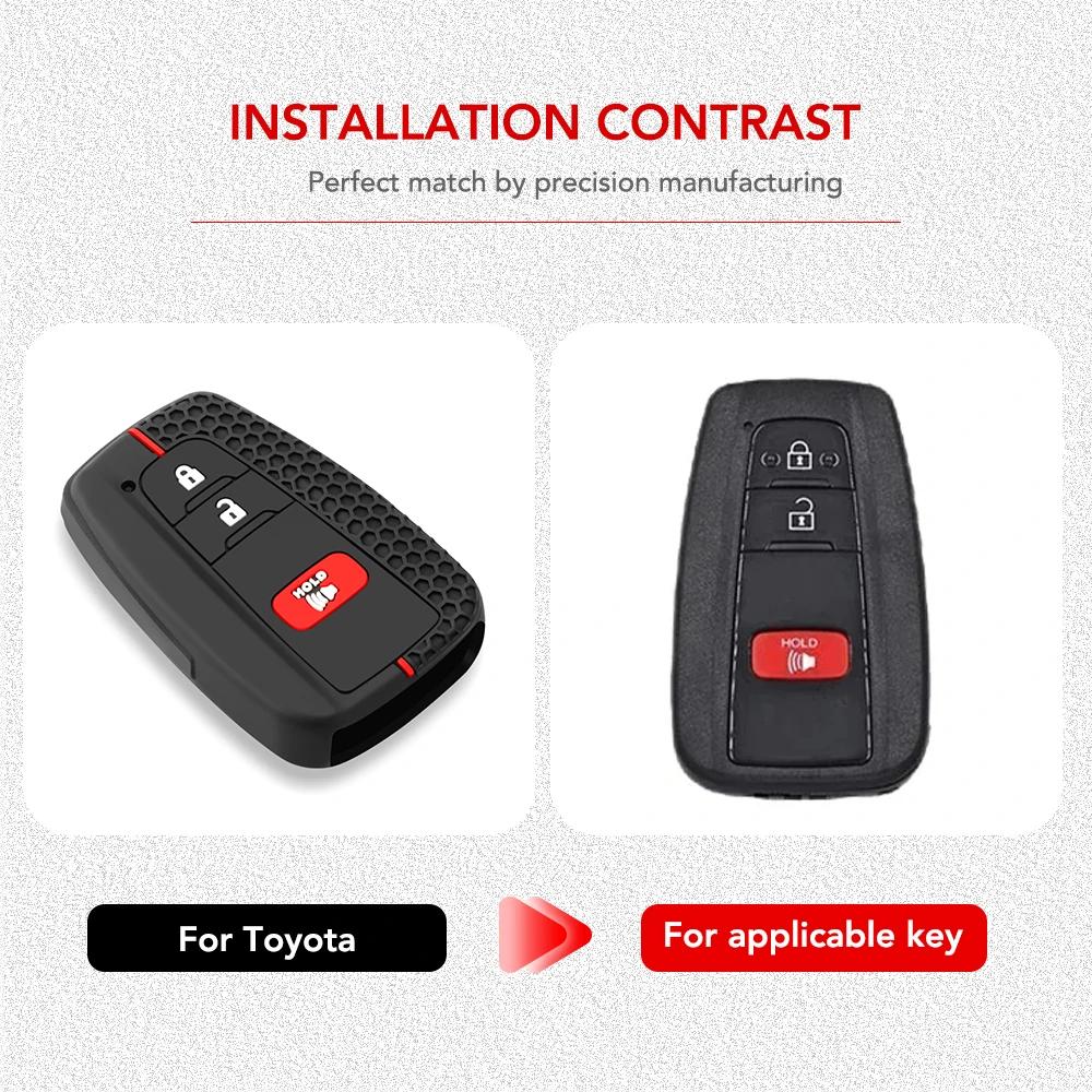 Silicone Car Key Case Cover Protector For Toyota Highlander Corolla Prius RAV4 Camry Avalon C-HR GT86