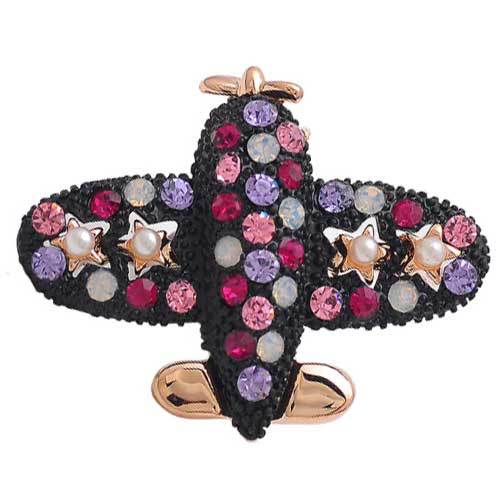 

Брошь в виде самолета, платье, аксессуары со стразами, милые универсальные аксессуары для одежды, булавка для воротника. красный