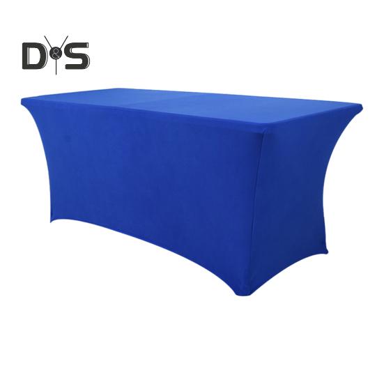 Stretchy Table Cover Fitted Rectangle Solid Color Table Cloth Polyester Fabric Anti-Wrinkle Washable Table Cover for Indoor Outdoor Party Banquet