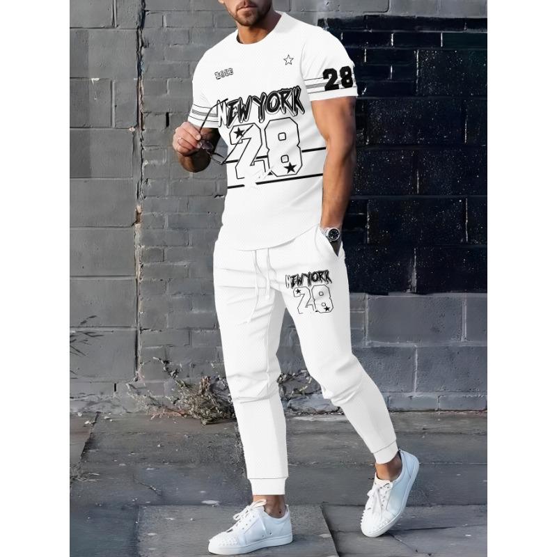 2026 Summer Men's Suit with 3D Printed Pattern Breathable Lightweight Comfortable Leisure Sports Outdoor Men's Clothing