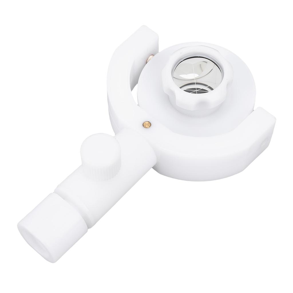 Mini Surveying Prism Portable Survey Reflector Target Sheet with Base Mount for Total Station White