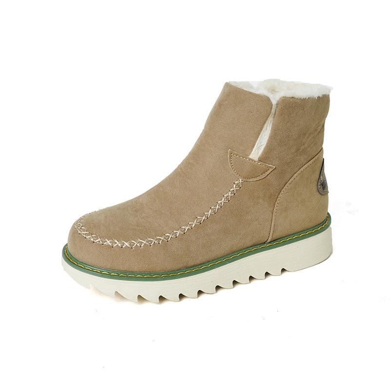 Autumn and winter new fashion velvet thickened European beautiful women's snow boots medium boots