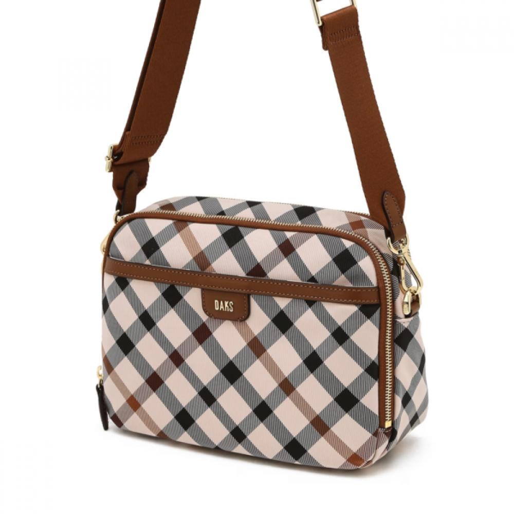 Daks Brown House Check Jacquard Crossbody Bag Dcba0e631w2