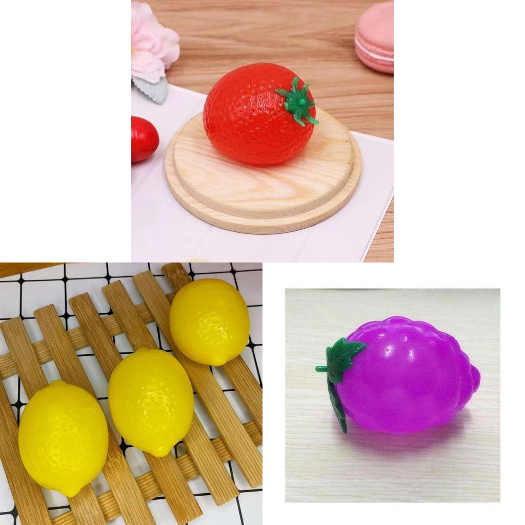 Pallina Giocattolo Antistress con Forme di Frutta per Bambini e Adulti