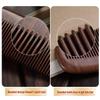 Golden Sandalwood Comb: Souvenir with Text Pattern, Thick Wooden Handle, Hairdressing Meridian Gift
