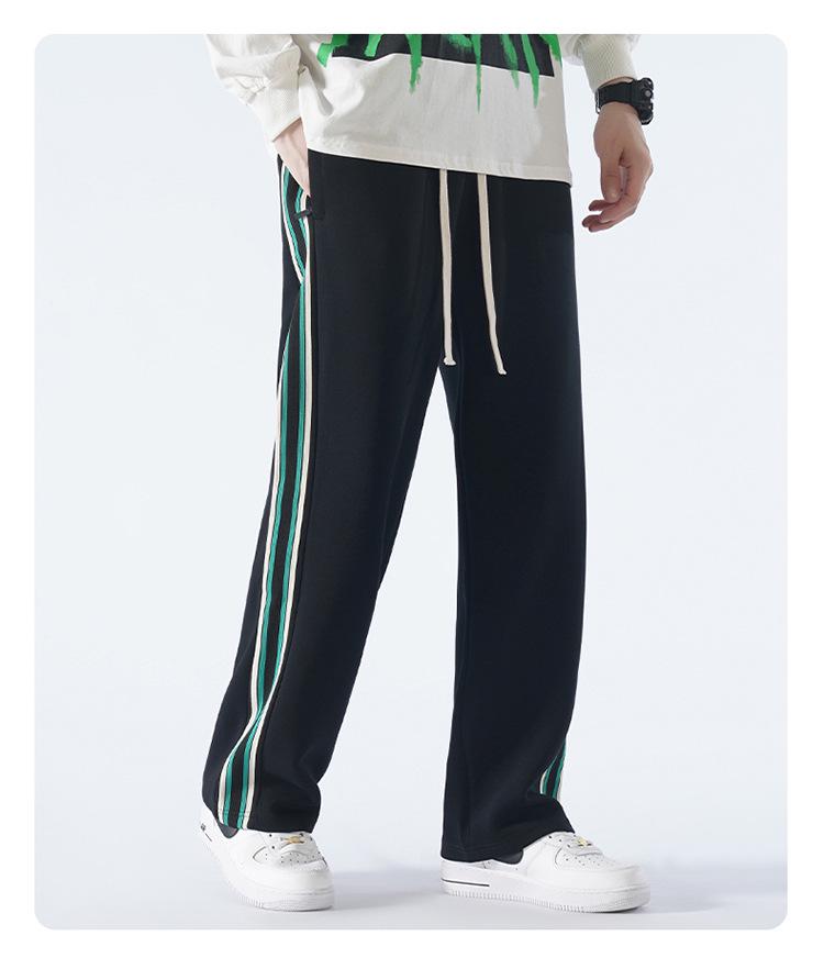 Men's Spring Extra-Long Straight-Leg Sweatpants - Trendy, Loose, Casual American-Style