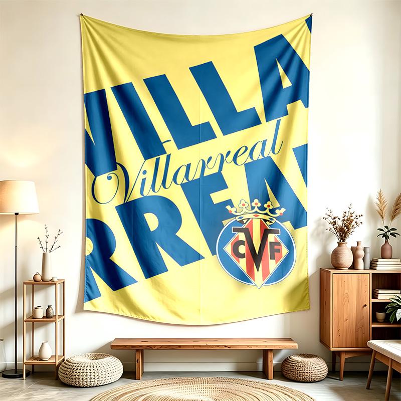 Villarreal CF (5) Tapestry Suitable For Decorating Homes Dorms And Bedrooms Soft To The Touch And A Perfect Gift For Friends And Family