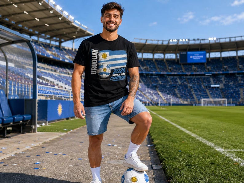 Copy of Camiseta Uruguay 2026 Estamos Para Ser Campeones | La Celeste Mundial 2026 | Remera Fútbol Uruguayo | Fanáticos de Uruguay | Unisex 3XL