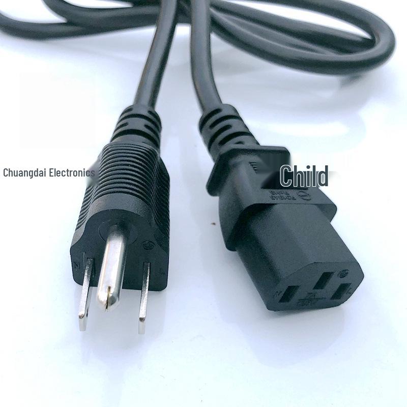 BSMI Taiwan Three-Pin Clover Plug Power Cord, 7A/11A/15A, 3-Core, 0.75/1.25/2.0