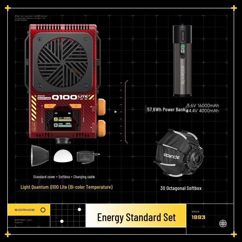 Standard Q100lite 100W Bi-Color LED Fill Light Kit with Softbox