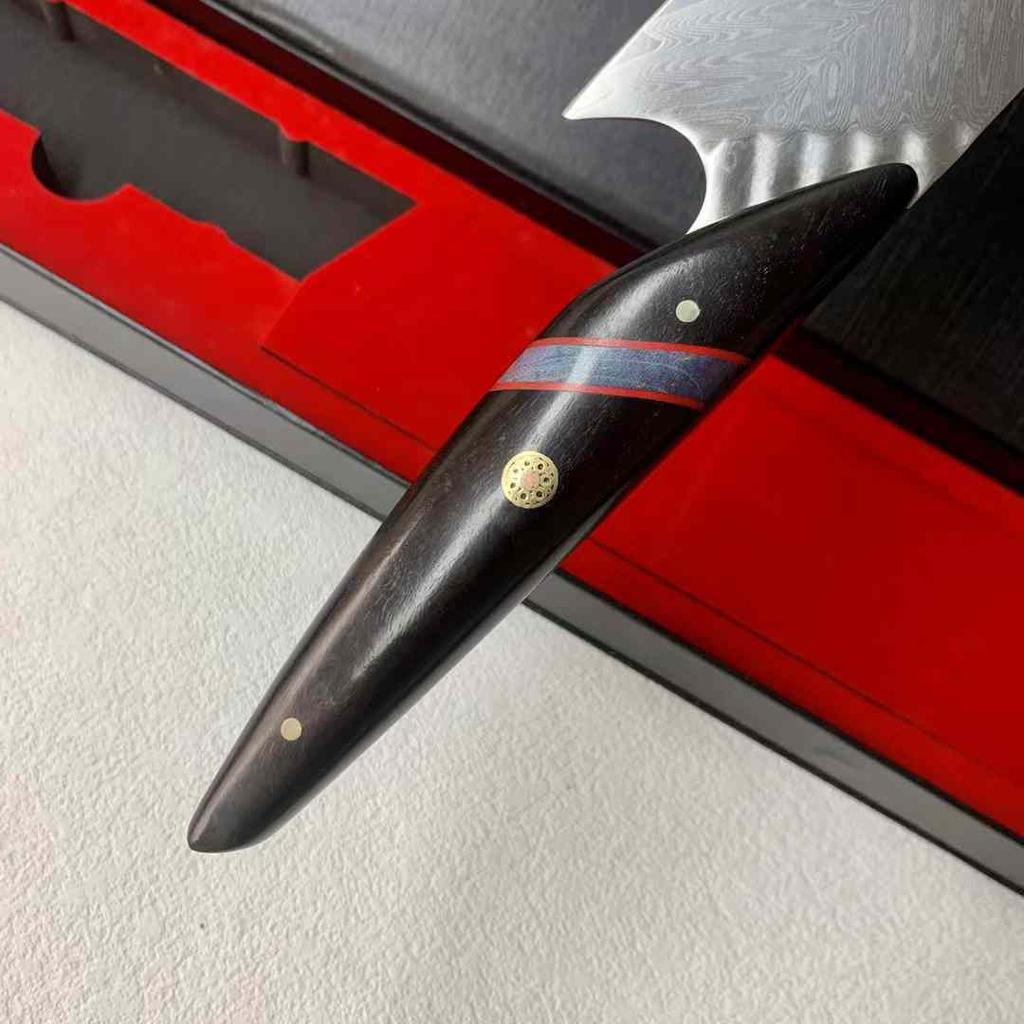 8.5 Inch Chef Knife Damascus VG-10 Steel Blade Ebony Handle Sharp Gyutou Slicing Cleaver Japanese Kitchen Knives Cooking Tools