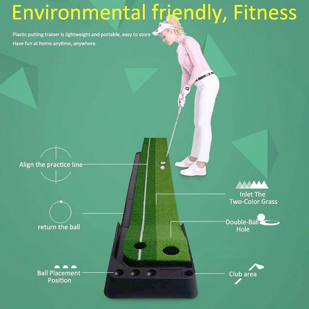 Indoor Green Grass Golf Putting Mat Ball Return Golf Practice Mat Training Equipment
