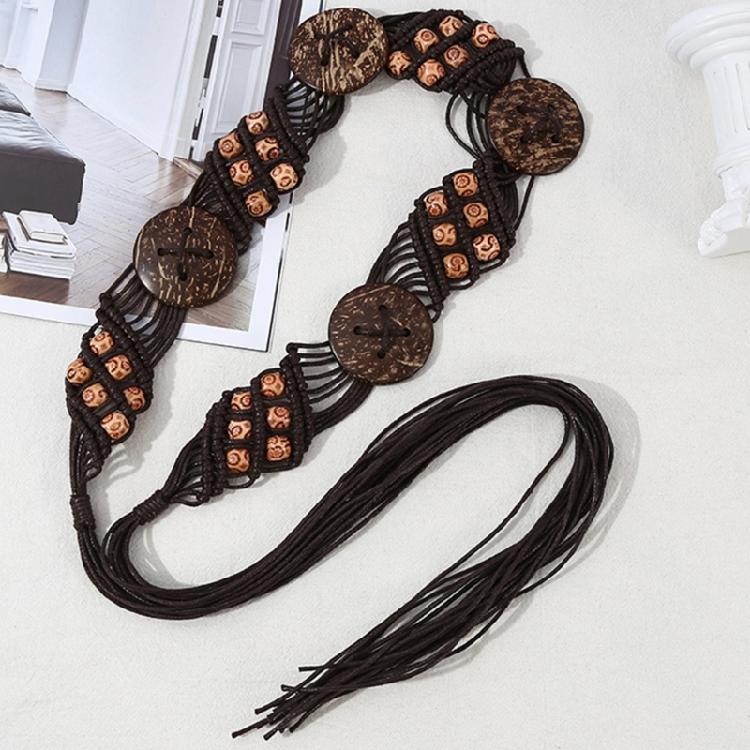 Women Dress Decorative Belt Bohemian Style Fringed Belt Girl Dress Accessories