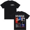 Rap Singer Maka Aura Tour Album Tshirt 2026 Summer Mens Womens Fashion Retro Street Casual Cotton Short Sleeved Street Wear
