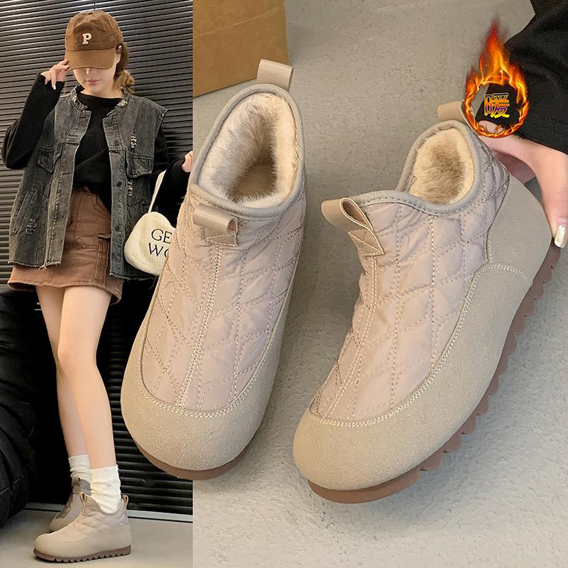Winter high-top cotton shoes beef tendon sole velvet cloth shoes snow shoes medium shoes