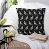 Pigeon Walk  Black Background Square Pillowcase Pillow Cover Polyester Cushion Comfort Throw Pillow for Home Living Room