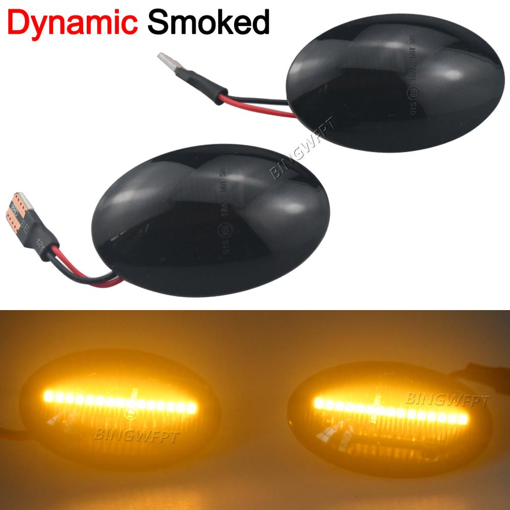 Left+Right Side Marker Lihgt For Opel Astra F T92 Van/Cabrio 1991-2000 Car Dynamic LED Turn Signal Lamp For Opel Vita 1995-2004