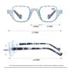 Stylish High-Definition Square Frame Reading Glasses for Seniors - Unisex European & American Design