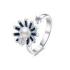 Sunflower Butterfly Rotating Rhinestone Ring for Women - European American Fashion 