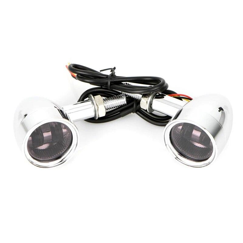 Uniwersalny Motocykl Mini Kierunkowskaz Bursztynowe Lampki Wskaźnikowe 10mm dla Honda Yamaha Kawasaki Custom Cruiser Bobber Chopper