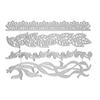 4PCS Cutter Mold, Flowers Plants And Vines Shape Cutting Dies, Sharp Carbon Steel Cut Stencils, for Scrapbooking And Card Making