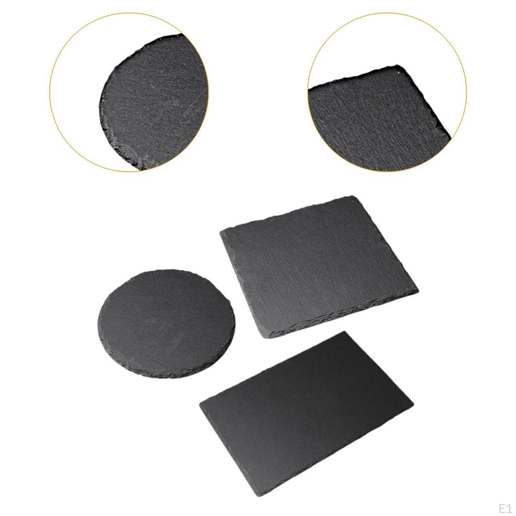 3Pcs Slate Cheese Board Gourmet Serving Platter Plate for Entertainment