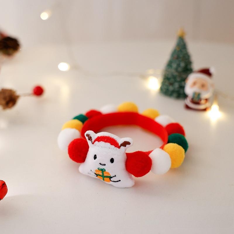 Cat Plush Ball Collar Cute with Doll Pumpkin Spider Small Dog Necklace Beard Corgi Pet Halloween Christmas Neck Ring Jewelry