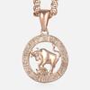 12 Zodiac Sign Constellations Pendant Necklace for Women Men 585 Rose Gold Color Necklace  Birthday Gifts