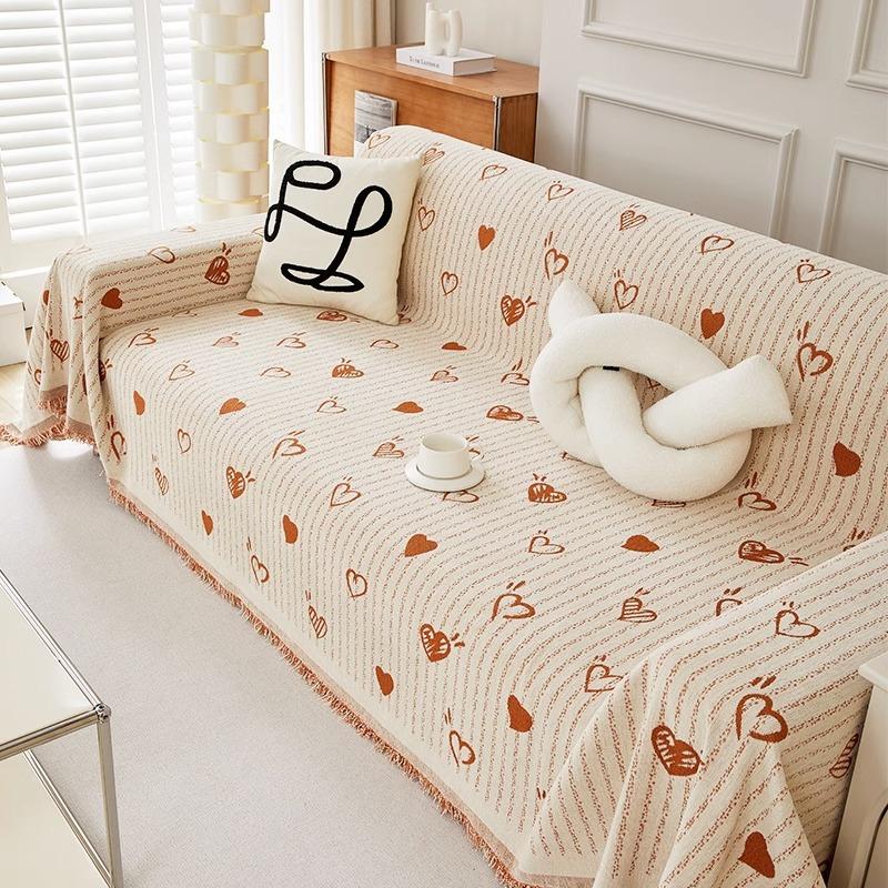 Four Seasons Universal Chenille Cute Bear Sofa Cover Towel Anti-Scratching Sofa Cover Dust-Proof All-Inclusive Cover Blanket Cushion