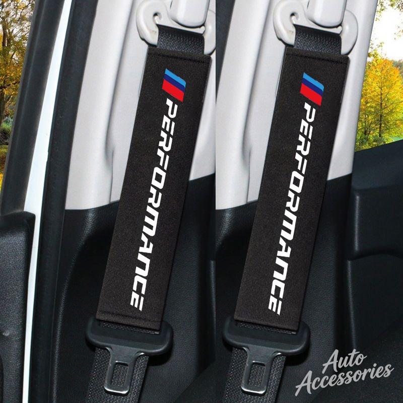 MLKL5 Car Headrest Rest Neck Pillow Cushion Seat Belt Shoulder Pad For BMW Performance E46 E39 E60 E90 E30 F15 F16 F20 F30 G20 Sticker