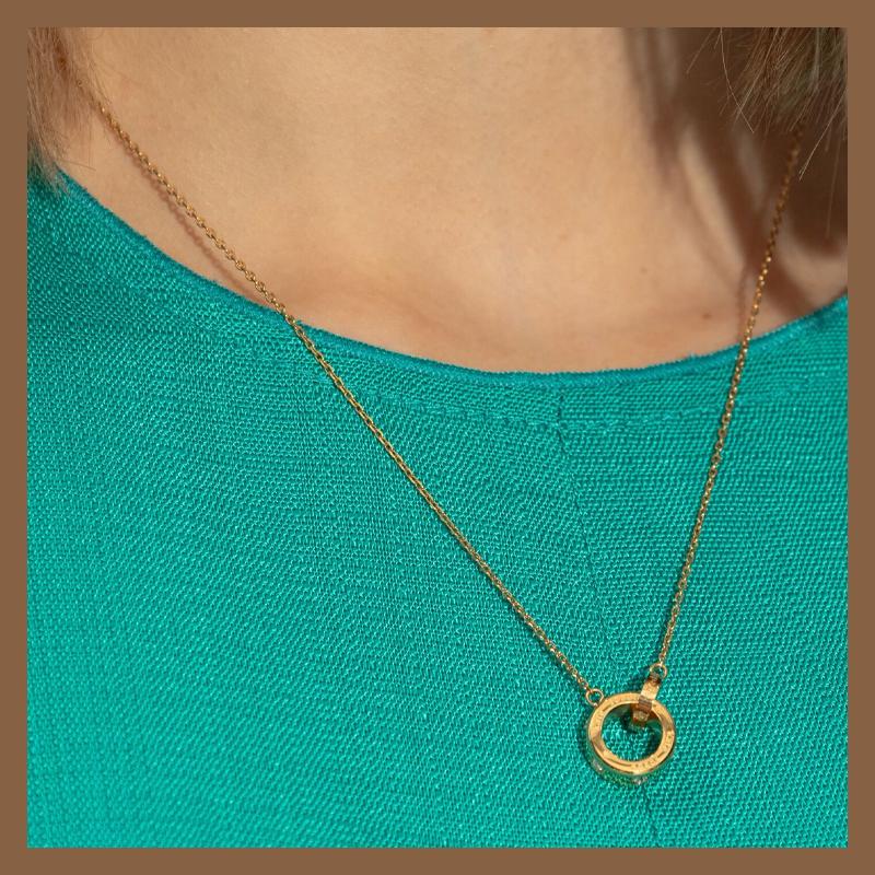 Kate Spade Micro Logo Details Stainless Steel Necklace Women's Gold KK403