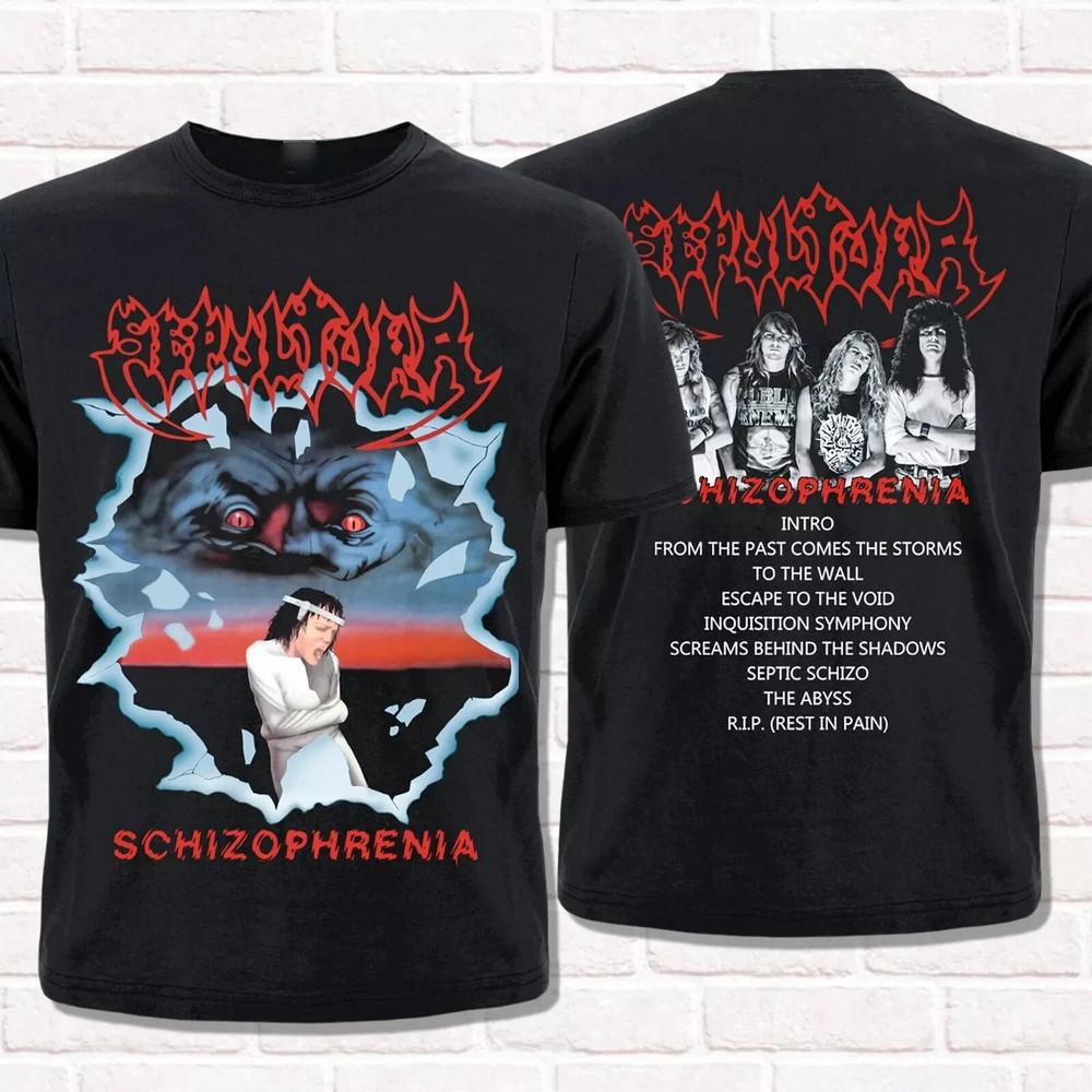 Sepultura TShirt Schizophrenia 1987 Thrash Metal Death Metal Groove Metal Unisex T-Shirt XL