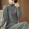 Women's Winter Thick Knit Knitwear Sweater To Knee Long Dress Streetwear Tops Pullovers For Women Elegant