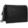 Calvin Klein Fashion niche metal letter flip chain small square bag pillow bag synthetic material crossbody bag medium size women's space black