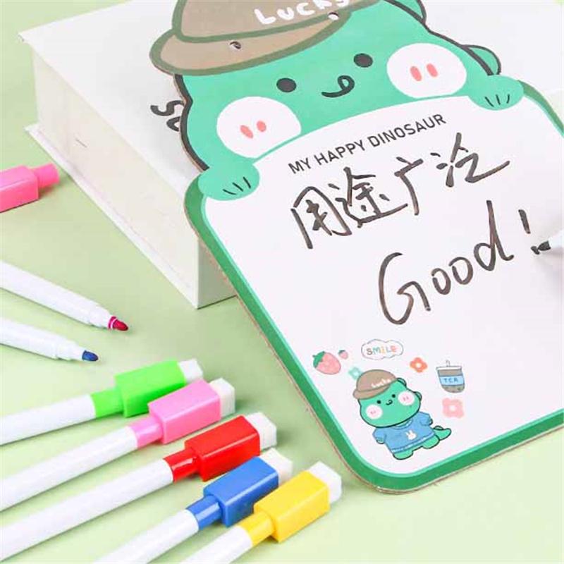 8pcs/set Erasable Whiteboard Markers Vibrant Colors & Black for Kids Drawing Office & School Stationery Gift