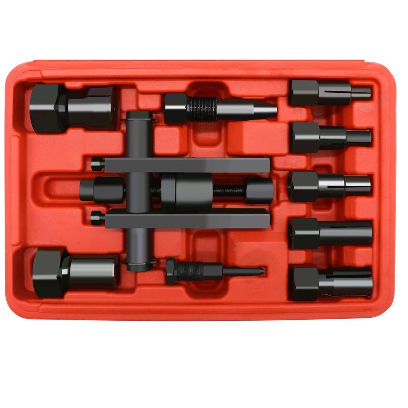 

10 шт. Практичний знімач підшипників мотоцикла Інструмент для зняття підшипників Знімач із коробкою Набори знімачів внутрішніх підшипників мотоцикла червоний