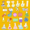 Creative Chemistry Reagent Beaker And Test Tube Brooch Pin Set For Science Lovers And Students