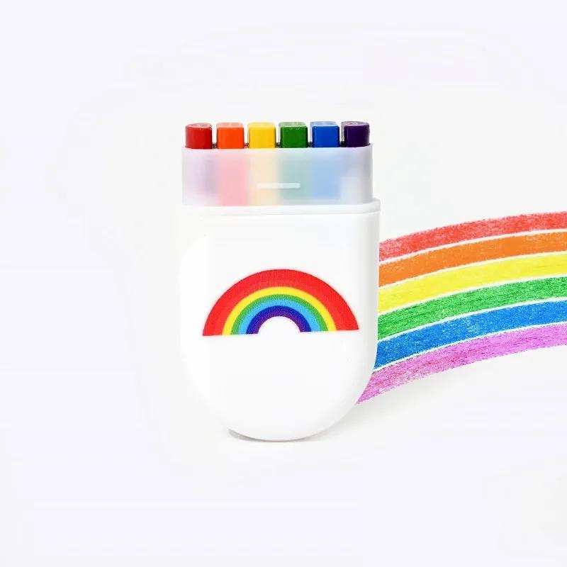 1pc 6 Colors Rainbow Crayon Paint Rainbow Birthday Party Colourful Theme Party Accessories Party Family Costume Gift