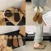 Leather women's shoes new thick-soled bag head half slippers lazy one pedal soft-soled sandals shoes