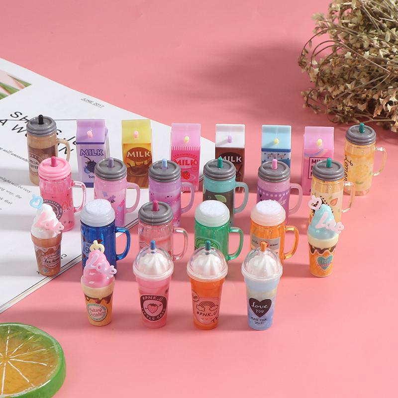 3Pcs/Set 1:12 Dollhouse Miniature Drink Bottles Juice Drink Doll Kitchen Toy